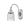 Innovations Lighting Bell 13" Tall Wall Sconce with Shade Brushed Satin Nickel / Seedy