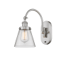 Innovations Lighting Cone 13" Tall Wall Sconce Brushed Satin Nickel / Clear