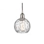 Innovations Lighting Athens 6" Wide Mini Pendant Brushed Satin Nickel / Clear Water Glass