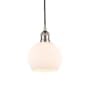 Innovations Lighting Athens 6" Wide Mini Pendant Brushed Satin Nickel / Matte White