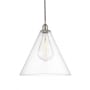 Innovations Lighting Edison Cone 16" Wide Pendant Brushed Satin Nickel / Clear