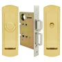 INOX FH29 Series Privacy Pocket Door Lock with TT09 Thumb-Turn Release Polished Brass
