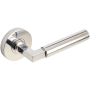 INOX Aurora Right Handed Single Dummy Door Lever with RA Series Round Rose Polished Stainless Steel