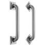 Jaclo 32" Deluxe Grab Bar with Contemporary Square/Diamond Flange Satin Nickel