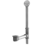 Jaclo Brass Tub Drain Bottom Outlet Standard Trip Lever Faceplate (2 Hole) Tub Waste Fully Polished & Plated Satin Nickel