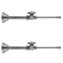 Jaclo Multi Turn Angle Pattern 5/8" O.D. Compression Fits 1/2" Copper x 3/8" O.D. Faucet Supply Kit with Cross Handle, 20" Supply Tubes, and Escutcheon Satin Nickel