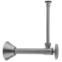 Jaclo Multi Turn Angle Pattern 1/2" Copper Sweat Fit x 3/8" O.D. Faucet Supply Kit with Oval Handle, 20" Supply Tubes, and Escutcheon Satin Nickel
