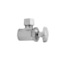 Jaclo Quarter Turn Straight Pattern 5/8" O.D. Compression Fits 1/2" Copper x 3/8" O.D. Faucet Supply Kit Standard Cross Handle, 20" Supply Tubes, Cover Tubes, and Escutcheon Satin Nickel