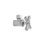 Jaclo Multi Turn Angle Pattern 1/2" IPS x 3/8" O.D. Supply Valve with Cross Handle Satin Nickel