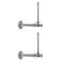 Jaclo Multi Turn Angle Pattern 1/2" IPS x 3/8" O.D. Toilet Supply Kit with Oval Handle, 20" Supply Tube, and Escutcheon Vintage Bronze