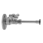 Jaclo Quarter Turn Angle Pattern 3/8" IPS x 3/8" O.D. Toilet Supply Kit with Standard Cross Handle, 20" Supply Tube, and Escutcheon Pewter