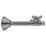 Jaclo Quarter Turn Straight Pattern 1/2" Copper Sweat Fit x 3/8" O.D. Supply Valve with Standard Cross Handle Vintage Bronze