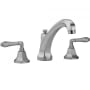 Jaclo Astor 1.5 GPM Widespread High Profile Bathroom Faucet with Smooth Lever Handles Satin Nickel