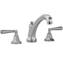 Jaclo Astor 1.5 GPM Widespread High Profile Bathroom Faucet with Hex Lever Handles Polished Brass