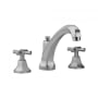 Jaclo Astor 1.5 GPM Widespread High Profile Bathroom Faucet with Hex Cross Handles Satin Nickel