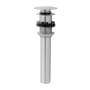 Jaclo Finger Touch Round Lavatory Drain with Overflow Polished Nickel