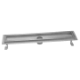 Jaclo 48" Bottom Outlet Channel Drain Body Brushed Stainless