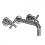 Jaclo Contempo 0.5 GPM Wall Mounted Widespread Bathroom Faucet TRIM with Cross Handles Satin Nickel