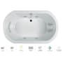 Jacuzzi Anza 66" Whirlpool Bathtub for Drop In Installation with Center Drain and Illumatherapy / Whisper Technology™ - Luxury Controls White