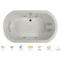 Jacuzzi Anza 72" Salon Spa Bathtub for Drop In Installation with Center Drain and Chromatherapy / Whisper Technology™ - Luxury LCD Controls Oyster