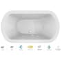 Jacuzzi Duetta 66" Drop-In Spa Combination Bathtub with Center Drain, LCD Controls, and Illumatherapy White / White Trim