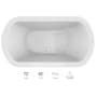 Jacuzzi Duetta 72" Soaking Bathtub for Drop In / Undermount Installations with Center Drain White