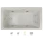 Jacuzzi Elara 60" Acrylic Whirlpool Bathtub for Drop-In Installations with Left Drain, Heater, and Basic Controls Oyster / Chrome Trim
