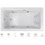 Jacuzzi Elara 66" Drop-In Whirlpool Bathtub with Left Drain, Whisper+ Technology™, and Chromatherapy White / Chrome Trim