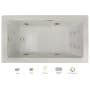 Jacuzzi Elara 66" Acrylic Whirlpool Bathtub for Drop-In Installations with Right Drain, Chromatherapy Lighting, Heater, and Luxury Controls Oyster / Chrome Trim