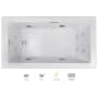 Jacuzzi Elara Low Profile 66" Acrylic Whirlpool Bathtub for Drop-In Installations with Right Drain and Basic Controls White / White Trim
