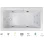 Jacuzzi Elara 66" Drop-In Whirlpool Bathtub with Right Drain, Whisper+ Technology™, and Illumatherapy White / Chrome Trim