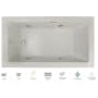 Jacuzzi Elara 66" Drop-In Whirlpool Bathtub with Right Drain, Whisper+ Technology™, and Illumatherapy Oyster / Chrome Trim
