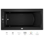 Jacuzzi 72" x 36" Fuzion Drop In Soaking Bathtub with Basic Controls, Chromatherapy and Universal Drain - Integrated Drain Assembly Included Black