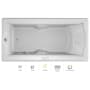 Jacuzzi 72" x 36" Fuzion Drop In Luxury Whirlpool Bathtub with 14 Jets, Luxury Controls, Chromatherapy, Heater, Left Drain and Right Pump - Integrated Drain Assembly Included White