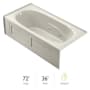 Jacuzzi Signature 72" Acrylic Whirlpool Bathtub for Alcove Installation with Left Drain Oyster