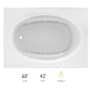 Jacuzzi 60" x 42" Signature Drop In Whirlpool Bathtub with 6 Jets, Air Controls, RapidHeat Water Heater, Left Drain and Right Front Pump White