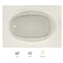 Jacuzzi 60" x 42" Signature Drop In Whirlpool Bathtub with 6 Jets, Air Controls, RapidHeat Water Heater, Left Drain and Right Front Pump Oyster
