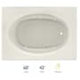 Jacuzzi 60" x 42" Signature Drop In Whirlpool Bathtub with 6 Jets, Air Controls, Right Drain and Right Back Pump Oyster
