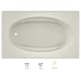 Jacuzzi 72" x 42" Signature Drop In Whirlpool Bathtub with 6 Jets, Air Controls, RapidHeat Water Heater, Left Drain and Right Back Pump Oyster
