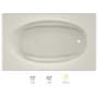Jacuzzi 72" x 42" Signature Drop In Whirlpool Bathtub with 6 Jets, Air Controls, Right Drain and Right Back Pump Oyster