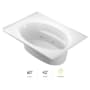 Jacuzzi 60" x 42" Signature Drop In Whirlpool Bathtub with 6 Jets, Air Controls, Tiling Flange, and Left Drain and Left Front Pump White