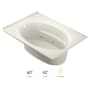 Jacuzzi 60" x 42" Signature Drop In Whirlpool Bathtub with 6 Jets, Air Controls, Tiling Flange, and Left Drain and Left Front Pump Oyster