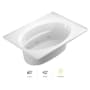 Jacuzzi 60" x 42" Signature Drop In Whirlpool Bathtub with 6 Jets, Air Controls, Tiling Flange, RapidHeat Water Heater, and Right Drain and Left Pump White
