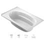 Jacuzzi Signature 72" Soaking Drop-In Bathtub with Left Drain White