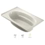 Jacuzzi 72" x 42" Signature Drop In Whirlpool Bathtub with 6 Jets, Air Controls, Tiling Flange, RapidHeat Water Heater, and Left Drain and Left Back Pump Oyster