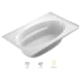 Jacuzzi 72" x 42" Signature Drop In Whirlpool Bathtub with 6 Jets, Air Controls, Tiling Flange, RapidHeat Water Heater, and Right Drain and Left Back Pump White