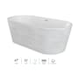 Jacuzzi Celeste 67" Free Standing Acrylic Air Tub with Center Drain, Drain Assembly, and Overflow Platinum