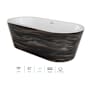 Jacuzzi Celeste 70" Free Standing Acrylic Air Tub with Center Drain, Drain Assembly, and Overflow Midnight