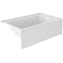 Jacuzzi Signature 60" Three Wall Alcove Acrylic Soaking Tub with Right Drain, and Overflow - Includes Removable Skirt White