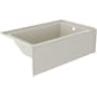 Jacuzzi Signature 60" Three Wall Alcove Acrylic Soaking Tub with Right Drain, and Overflow - Includes Removable Skirt Oyster
